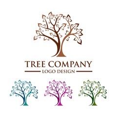 Tree Logo Design Vector Template