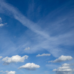 White clouds flying against sky.