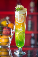 Fresh cocktail juice made of oranges