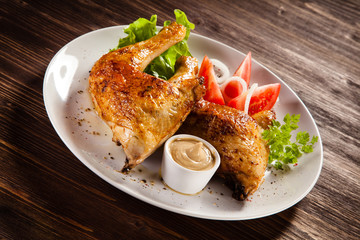 Roast chicken legs