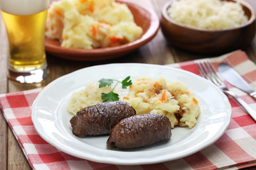 homemade beef roll, rundervink, dutch cuisine