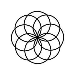 Flower mandala coloring vector design vector illustration