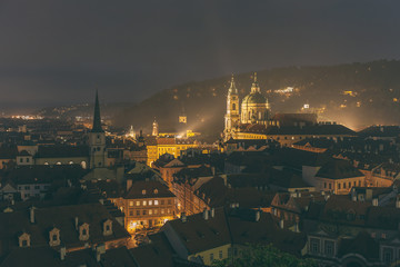 Fototapeta premium View on Prague at night
