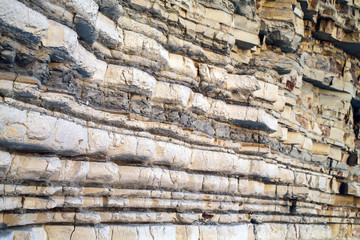 the vertical wall on the beach