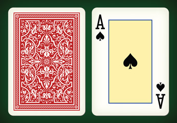 Ace of spades - playing cards vector illustration
