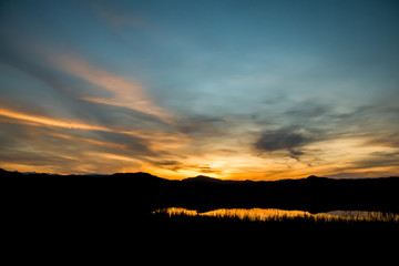 Sunrise over the mountains