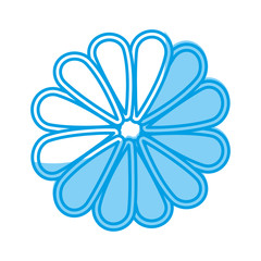 Flower isolated vector black icon, illustration design