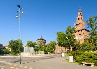 sforza castle in the city of milan