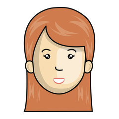 young woman avatar character vector illustration design