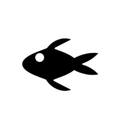 Fish swimming vector illustration icon, editable design