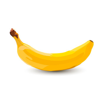 banana on white background vector illustration