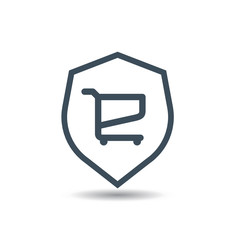 shopping cart button. web icon. computer generated illustration