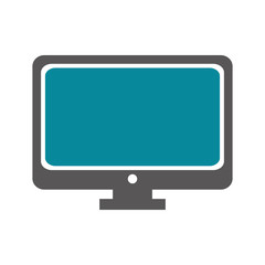computer desktop with template icon vector illustration design