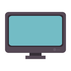 computer desktop with template icon vector illustration design