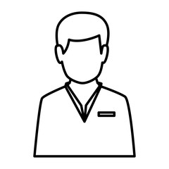 young man avatar character vector illustration design