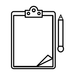 clipboard paper isolated icon vector illustration design
