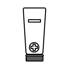 medical cream tube isolated icon vector illustration design