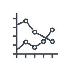 Chart Diagram Line Icon