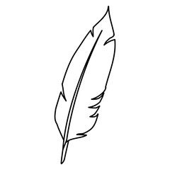 Feather ink isolated flat vector illustration design