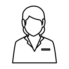 young woman avatar character vector illustration design