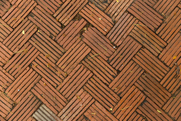 old dirty pavement. street walk footpath brick pattern background
