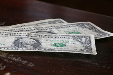 us dollars on the table