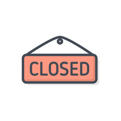 Closed Sign ecommerce colored icon
