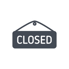 Closed Sign ecommerce silhouette icon