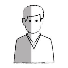 young man avatar character vector illustration design