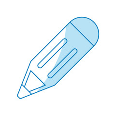 Wooden pencil symbol flat vector illustration design