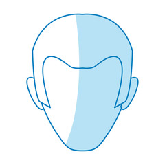 Male profile faceless flat vector illustration design