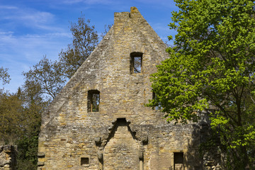 Fototapeta na wymiar World Heritage ruins of the Disibod monastery on the Disibodenberg, Home of Saint Hildegard of Bingen.