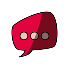 Bubble chat speakbox flat vector illustration design