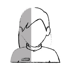 young woman avatar character vector illustration design