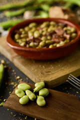 habas a la catalana, a spanish recipe of broad beans