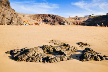 Playa Mujeres beach in Lanzarote, Canary Islands, Spain