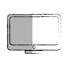 computer desktop with template icon vector illustration design