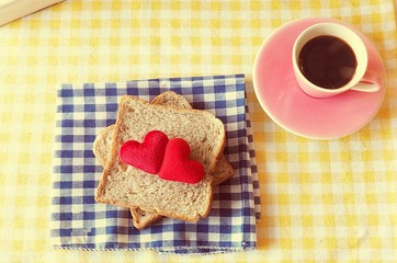 Sweet Breakfast set in vintage color.