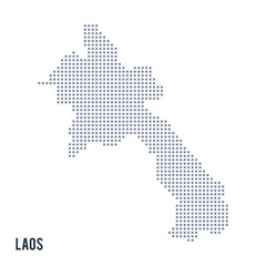 Obraz premium Vector pixel map of Laos isolated on white background