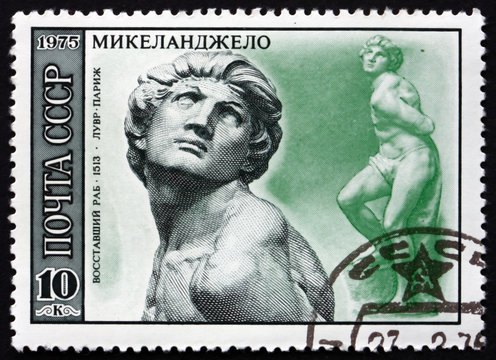 Postage stamp Russia 1975 Rebellious Slave, Sculpture