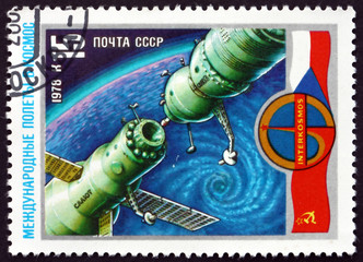 Postage stamp Russia 1978 Docking in Space, Intercosmos