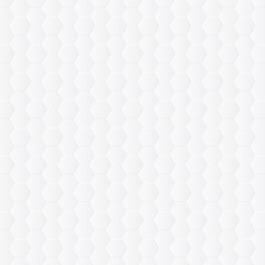 White hexagon pattern on light grey background. Vector