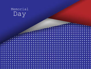 Memorial day vector design. Holidays background. Colorful elements, template for greeting cards. Eps10