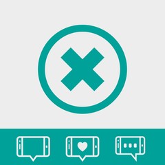 Obraz premium delete icon stock vector illustration flat design