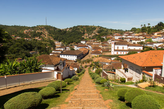 Vista panoramica da cidade de Serro minas gerais brasil