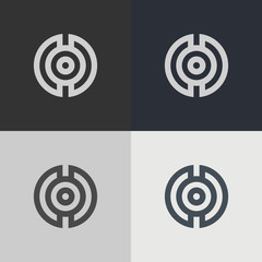 Abstract circle logo. Logo design vector template.
