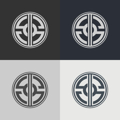 Abstract circle logo. Logo design vector template.