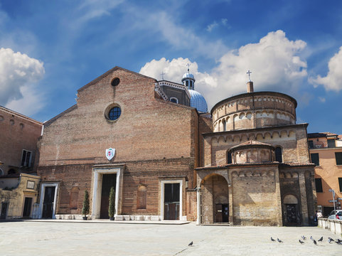 The Cathedral of Padua, or the Cathedral of the Assumption of the Virgin Mary with a baptistery dedicated to St. John the Baptist. Italy