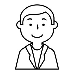 young man avatar character vector illustration design