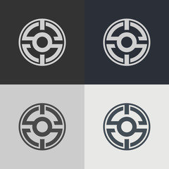 Fototapeta premium Abstract circle logo. Logo design vector template.